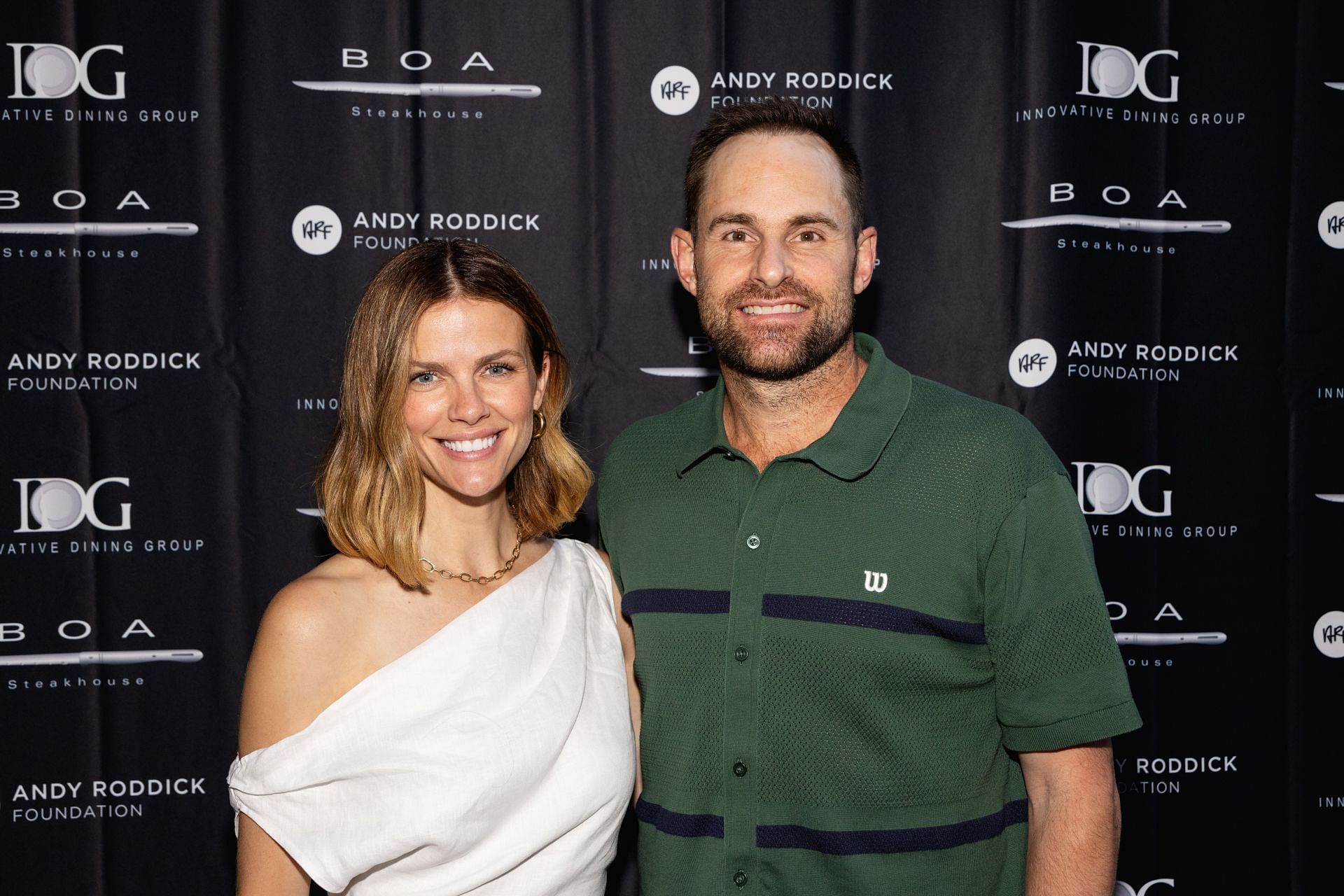 Andy Roddick and Brooklyn Decker at the Grand Opening Of BOA Steakhouse - Source: Getty